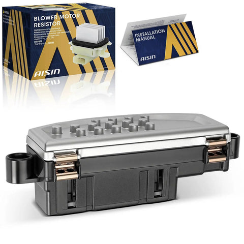 Real Deal Direct Replacement Hvac Blower Motor Resistor For Cars Dead On Oem Grade Fan Speed Controller shown with packaging and manual.
