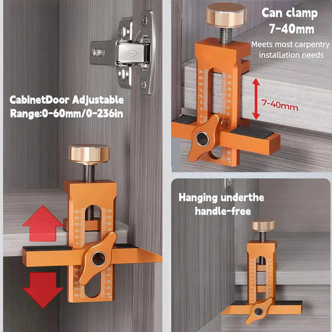 Adjustable Aluminum Cabinet Hardware Jig For Quick Door Alignment Hella Accurate Hinge And Push To Open Setup Smooth Sailing DIY Furniture Assembly Tool Definitely Knock Out Any Cabinet Build Fast Today