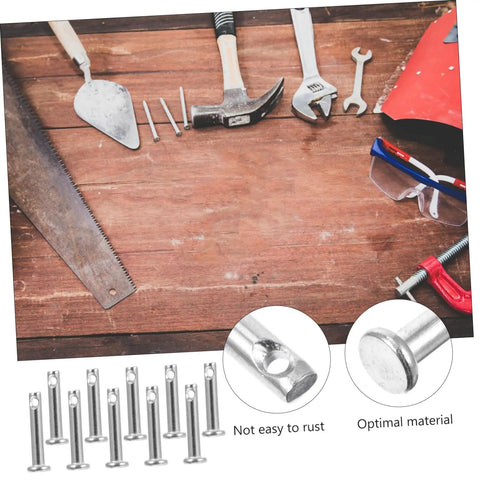 20 Piece Stainless Steel Clevis Pin Kit With Single Hole For Fixed Locating alongside tools on a wooden surface