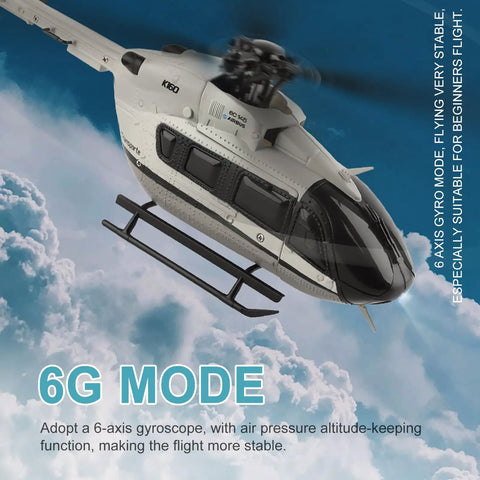 Brushless RC Helicopter With 6 Axis Gyro And Altitude Hold, One Key Takeoff Landing, 2.4GHz Flybarless 4 Channel Remote
