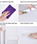 Step-by-step application of Matte White Easy Peel And Stick Wallpaper For Kitchen Cabinets And Countertops Durable Self Adhesive Removable Vinyl