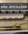Six Piece Grounding Bus Bar Kit With Six, Eight And Ten Position Brass Terminal Blocks in electrical panel installation