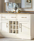 Get The Look You Want With These Super Stylish Vintage Antique Brass Cabinet Pulls That Have 5 Inch Hole Centers showcased on a white dresser