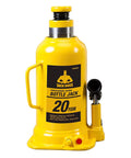 Heavy Duty 20 Ton Hydraulic Bottle Jack With Welded Steel Frame, Adjustable 9.25 To 17.52 Inch Lift, 40,000 Lb Capacity