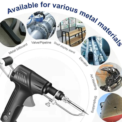 Internally Heated 8 Piece Welding Tool Set With 60W Soldering Iron And Soldering Gun Ceramic Heating for versatile metalwork