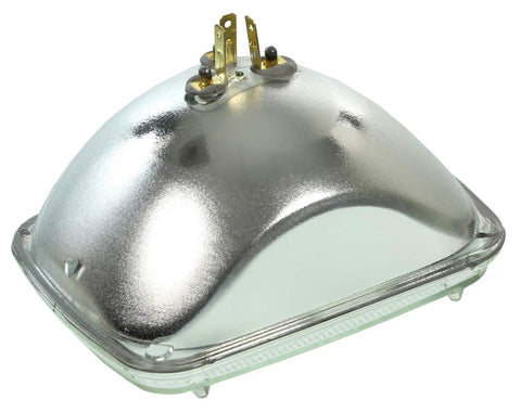 H6054 Standard Go To Multi Purpose Light Bulb Replacement Box Of 1 sealed halogen beam, side view, silver and glass design