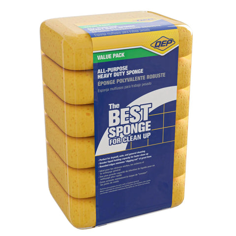 Extra Large Grout Cleaning Sponge 6 Pack Be The Grout Cleanup Beast With Premium Density And High Water Holding Capacity Heavy Duty Tile Sponge For Easy Excess Grout Removal Rounded Corners Yellow