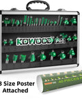 Pro Router Bit Set 40-Piece Carbide Bits For Woodworking 1/4 Inch And 1/2 Inch Shanks in case with A3 poster