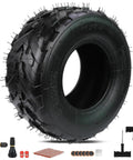 16x8-7 ATV Tire Tubeless All-Terrain Replacement For Tao Tao Coolster quad with V-pattern tread and repair kit