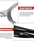 4 Pack Bike Brake Cable Kit For Mountain And Road Bikes, Universal Inner Cables With 2.5 Meter Housing, stainless set
