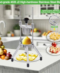 Pro Grade Citrus Slicer 8-Section With V-Shaped 420 Stainless Steel Blades Easy Wedger For Lemons And Limes displayed on kitchen counter