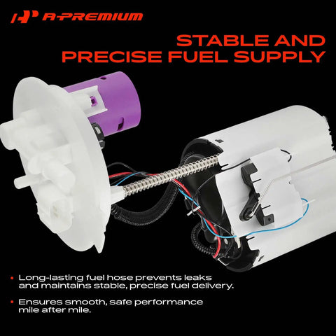 Electric Fuel Pump Module Assembly for Buick Enclave Cadillac XT5 Chevy GMC 3.6L V6 FWD Gas Engine with purple component.