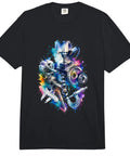 Check Out This Chill Comfort Colors Heavyweight Tee For Machinists With Cool Tools, Vise Gauge And Square Designs Perfect For CNC Guys Who Love Quality Gear And Looking Super Dope At Work Or Hangin'. Black tee with colorful graphic of machining tools.