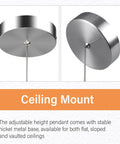 Ceiling mount of 3 Pack Modern Pendant Lights For Kitchen Island With Glittering Crystal Bubbles, 6500K Daylight Brushed Nickel Hanging Fixtures.