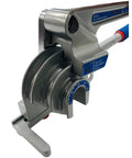Rock Solid Heavy Duty Triple Head Tube Bender Built For No Sweat 180 Degree Copper And Steel Air Conditioning Line Bending With Clear Calibrated Size Markings, detailed close-up view.