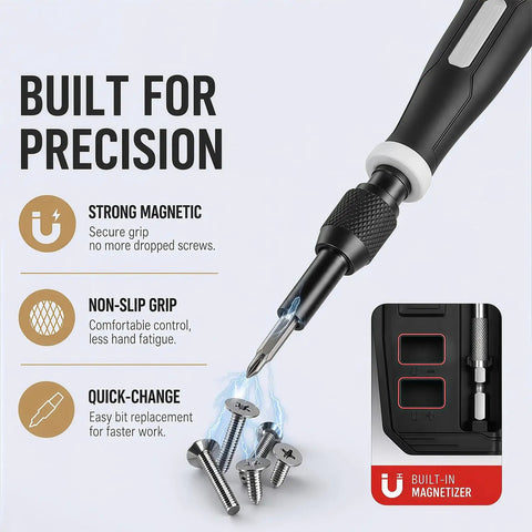 Premium 152 in 1 Precision Magnetic Screwdriver Set With Crv Steel Bits For Laptop, Phone, Console, PC And Watch Repair Kit Including Torx Tools precision handle and magnetizer