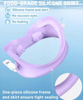 No Leak Diving Mask For Snorkeling And Free Diving With 180 Degree Wide View HD Oval Tempered Glass Lens And Food Grade Silicone Goggles For Youth Adults Women Men Clear Vision And Comfortable Fit in purple silicone frame