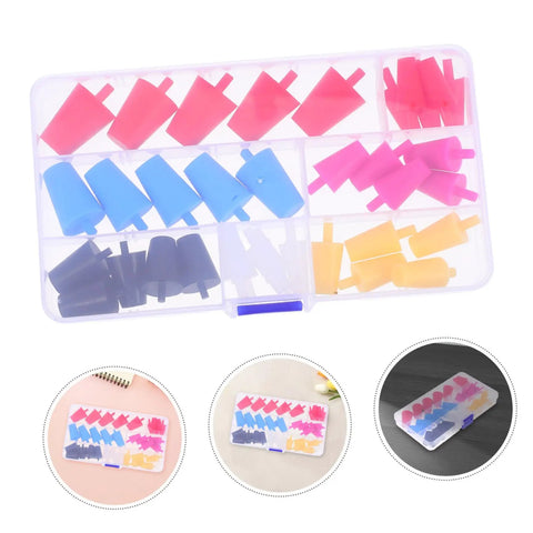 Top-Notch 35 Pc High Temp Silicone Plugs Kit For Sealing Tubes And Keeping Debris Out Perfect For Industrial Powder Coating And Auto Jobs Reusable Durable Clean Gear, assorted plugs in storage case