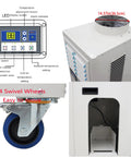Workhorse Industrial Spot Cooler Dropping 20400 BTU Frost With 3600 Cubic Meter Hour Airflow And Beefy 14 Liter Tank, control panel and top ventilation.