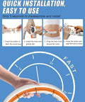 Weighted Infinity Hula Hoop for Weight Loss, Waist Burn Tool With Silicone Massage Heads showing quick installation steps.