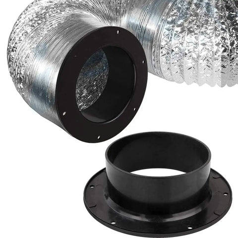 4 Inch Duct Connector 2 Pack Plastic Straight Pipe Flanges for Ventilation Ducting in Heating and Cooling Systems Durable ABS Construction for No Fuss Easy Install Leak Proof Seal Improves Airflow Compatible with 4 Inch Duct Tubes