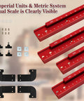 Top Shelf Adjustable Router Jig And Juice Groove Template For Sweet Custom Cabinet Projects 23.6 Inch Working Area with red scales