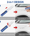 Alpine White 300 BMW Touch Up Paint Kit 2 In 1 Car Scratch Repair Solution No Mix Formula application on BMW door panel