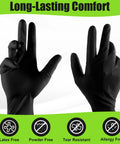 10 Mil Nitrile Gloves Large Disposable Heavy Duty Work Gloves With Raised Diamond Texture For Auto Repair Garage and Industrial Tasks Tough As Nails Latex Free 50 Count