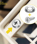 160 Pcs 304 Stainless Steel Finish Countersunk Cup Washers Set In Seven Sizes Size 4 Through Size 16 Silver Hardware Kit In Use