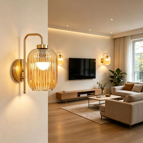 Rechargeable Battery Wall Sconces With Clear Glass Shades, Customizable Rgb Lighting Paired With Seamless Dimmable Levels And Adjustable Color Temperatures, Straight Up A Serious Home Decor Flex in elegant living room setting.