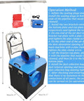 Heavy Duty Industrial Air Duct Dust Collector With Dual Voltage 110V 220V And Transformer 4000m3h 2200W Pro Grade Duct Cleaning System 16.4ft Hose For Warehouse Factory Workshop HVAC Maintenance, blue and black unit with 104cm height