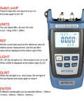 Fiber Optic Power Meter With Light Source for CCTV and Networking, SC FC Connector Test Tool, Portable Optical Meter with screen and buttons