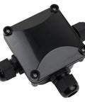 Outdoor IP66 Waterproof Junction Box Kit Of 4 With 3 Way Cable Connectors For 6mm To 10.2mm Cables shown from top angle