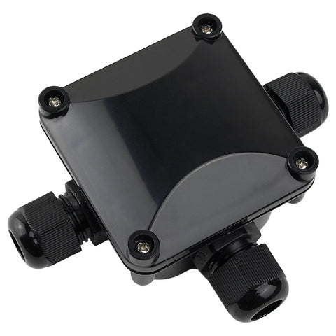 Outdoor IP66 Waterproof Junction Box Kit Of 4 With 3 Way Cable Connectors For 6mm To 10.2mm Cables shown from top angle