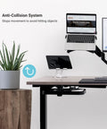 Rock Solid 72 By 30 Inch Electric Standing Desk Height Adjustable Dual Motor Sit Stand Computer Workstation with anti-collision system.
