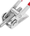 Heavy Duty Adjustable Toggle Latch Clamp Galvanized Hasp for Doors Cabinets Boxes and Chests Secure Locking Kit 4 Pack Zinc Plated Fastening Latches With Easy Release and Durable Construction, close-up