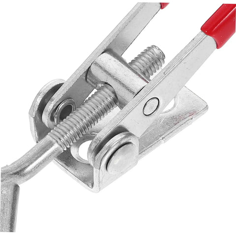 Heavy Duty Adjustable Toggle Latch Clamp Galvanized Hasp for Doors Cabinets Boxes and Chests Secure Locking Kit 4 Pack Zinc Plated Fastening Latches With Easy Release and Durable Construction, close-up