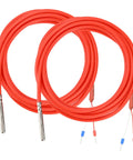 Two Pack Pt1000 Temperature Sensor Probes With 3M Silicone Cable And Stainless Steel Sheath for industrial and lab use