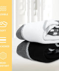 Stack of black and gray knee-high Winter Ski Socks For Men And Women Warm Thick Breathable Cold Weather Thermal design