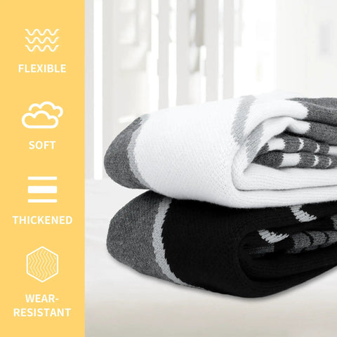 Stack of black and gray knee-high Winter Ski Socks For Men And Women Warm Thick Breathable Cold Weather Thermal design