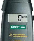 Compact Mini Laser Photo Tachometer Non-Contact RPM Meter with Built-In Laser, front view showing digital display.