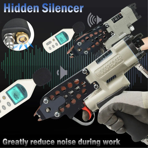 Pro Grade 16 Gauge Air Hog Ring Gun Heavy Duty Packer For Fencing Upholstery Easy Adjust Trigger Fast Locking System Built Like A Tank Smooth Pull Action Quick Reload Capability Zero Hassle Operation