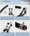Installation process for 120 Piece Spring Band Hose Clamps Set 6mm To 25mm with swivel flat clamp plier in steps.
