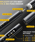 Mini 3.7V Cordless Electric Screwdriver Kit With LED Light 57 In 1 Magnetic Precision Screwdriver Set Adjustable Torque For Phones Cameras Laptops Watches And More A Handy Portable Repair Tool For Everyday Fixes showing close-up of buttons, LED light, and torque settings.