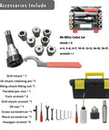 Badass Little R8 Mini Milling Machine With Brushless Motor accessories including collet set, wrenches, and a toolbox.