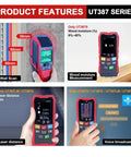 Top Shelf Digital Stud Finder And Wall Scanner Featuring Hella Accurate Wood Metal Detection Live AC Wire Alert And Precise Depth Measurement For Home Repair Essentials showing features including wall scan and moisture measurement.