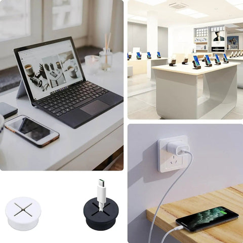 1 Inch Desk Grommet Set, 10 Pack Cable Hole Covers With Hole Saw, modern home and office cable management solution