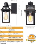 Outdoor Porch Lights With Built In GFCI Outlets No Brainer Easy Plug In Dusk To Dawn Motion Sensor 3 Lighting Modes Exterior Fixture