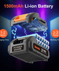 1500mAh Li-ion battery for 21V Cordless Drill Kit With 2Ah Battery, 310 In-Lb Torque, 18 Clutch Settings, Two Speed Modes Up To 1500 RPM