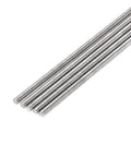 Set Of 5 Grade 304 M3 X 350mm Fully Threaded Stainless Steel Rods Right Hand Long Screws heavy duty close-up view.